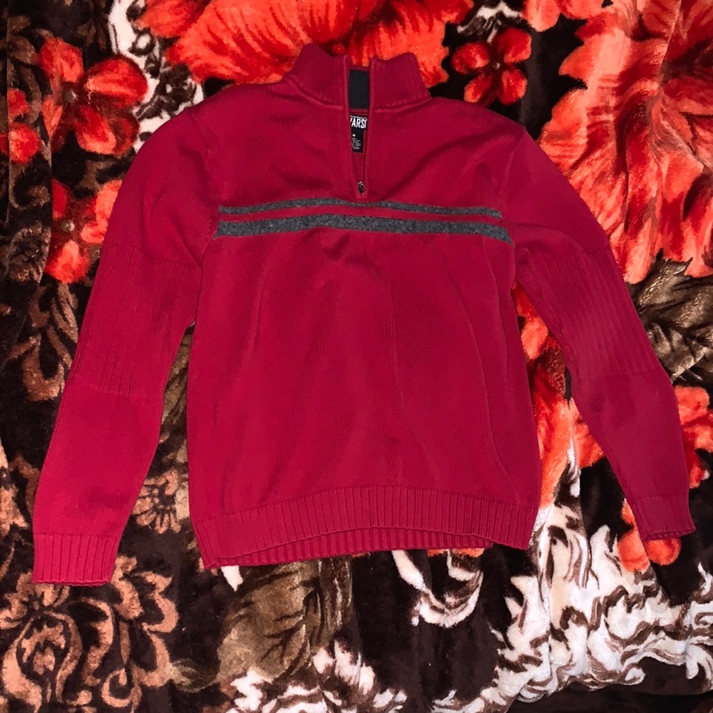 ROUNDTREE & YORKE VARSITY (red) sweater zip up